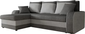 Sofá de canto Comfivo 135, Cama com arrumação, 238x147x80cm, 106 kg, Pernas: Plástico