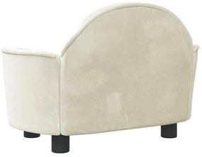 Cama para cães 66x40x45 cm veludo cor creme