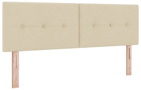Cama Box Spring com Colchão Creme 160x200 cm Tecido