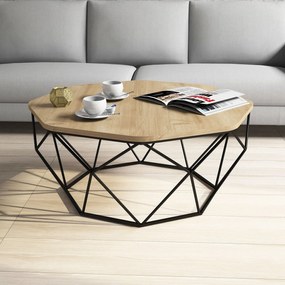 Mesa de Centro Diamond – Carvalho – 90x38x90 cm