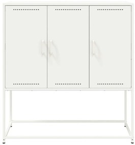 Aparador alto 100,5x39x107 cm aço branco