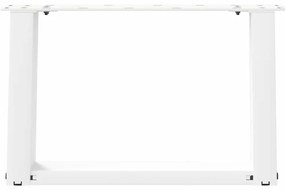 Pés para mesa de centro em formato de U, 2 peças, branco, 40x(30-31) c