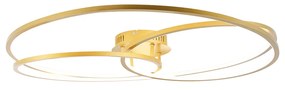 Candeeiro de teto dourado 78 cm com LED regulável em 3 níveis - Rowin Design