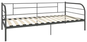 Estrutura sofá-cama 90x200 cm metal cinzento