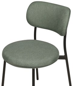 Conjunto de 2 cadeiras de jantar em tecido verde CASEY Beliani