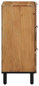 Armários de Lado em 3 Peças Castanho 60x33x75 cm Madeira Sólida de Acá