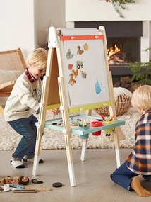 Agora -20%: Quadro Montessori, dobrável e regulável em altura, 3 em 1, em madeira FSC® multicolor