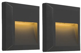 Conjunto de 2 Apliques Modernos Cinza Escuro com LED - Gem 2 Moderno