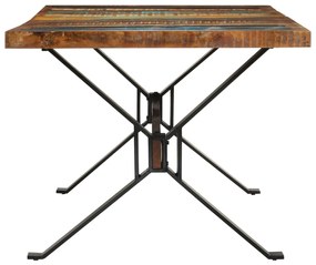 Mesa de jantar 180x90x73 cm madeira recuperada maciça