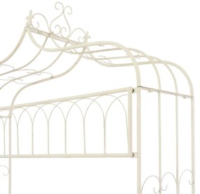 Banco de jardim 122 cm ferro branco antigo