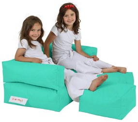 Pufe de Jardim Kids Double Seat – Turquesa – 100x40x50 cm | Tribo Home
