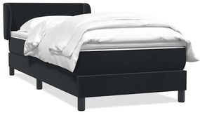 Cama box spring com colchão 90x210 cm veludo preto