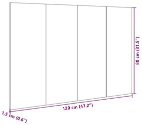 Cabeceira cama c/ armários 120cm deriv. madeira carvalho sonoma