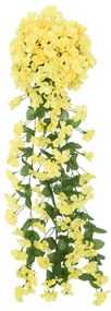 Grinaldas de flores de Natal 3 pcs 85 cm amarelo