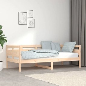 Sofá-cama madeira de pinho maciça 90x190 cm
