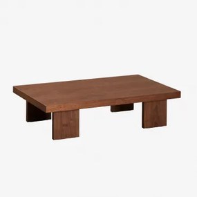 Mesa De Centro Retangular 100x60 Cm Em Mdf Bernay Castanho Nogal Oscuro - Sklum