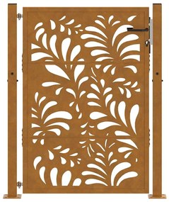 Portão de jardim 105x130 cm projeto de onda de aço resistente