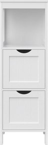 Armário de casa de banho multifuncional 30 x 30 x 89 cm Branco