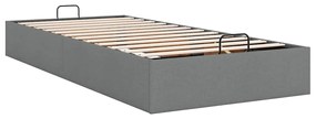 Estrutura de cama otomana sem colchão 90x200 cm cinzento escuro