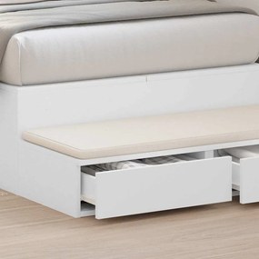 Gavetas para Cama Branca 75x36,5x16,5 cm em Madeira de Engenharia