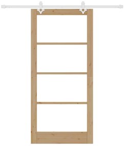 Kit de Porta Deslizante vidaXL com Conjunto de Hardware 93x202 cm Made