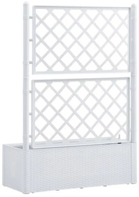 Vaso/floreira c/ treliça e sistema de rega automática branco