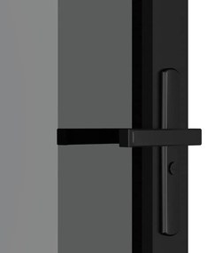 Porta de interior 83x201,5 cm vidro ESG e alumínio preto
