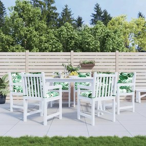 vidaXL Almofadões lombares p/ cadeiras de jardim 6pcs tecido folhas
