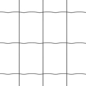 Cerca Euro da com 13 postes, 0.6x25 m, em aço galvanizado cinza