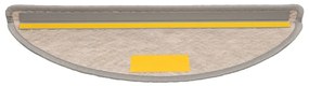 Tapetes escada adesivos aspeto sisal 30 pcs 56x17x3 cm prateado