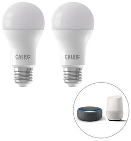 Conjunto de 2 Lâmpadas LED Inteligentes E27 Dimerizáveis A60 Fosco 8.5W 806lm 2200-4000K