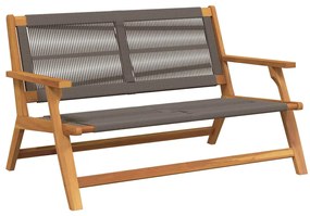 Cadeiras de Jardim com Mesa Conjunto 3 peças Cinza Madeira Sólida de A
