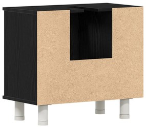 Armário de Banheiro vidaXL Preto Carvalho 60x32x54 cm Madeira Engenhar