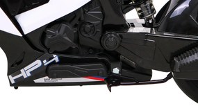 Mota elétrica para Crianças 12V, Rodas	Espuma EVA, assento couro ecológico Branca