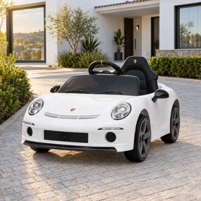 Carro elétrico para crianças RUF GT 12V,com portas rebatíveis, comando remoto, luzes LED dianteiras e traseiras, entrada USB/Aux, bateria de lítio, li