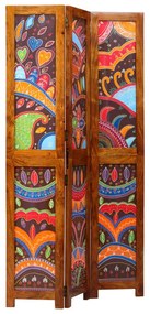 vidaXL Divisor de Ambiente 3 Painéis Castanho Mel 35x1.5x160 cm Madeira Sólida Acácia