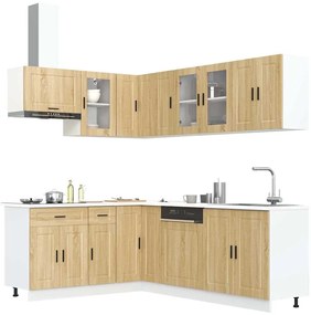 vidaXL 11 peças armário de cozinha conjunto Porto sonoma carvalho