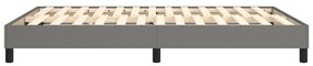 Estrutura de cama sem colchão 140x190 cm tecido cinzento-escuro