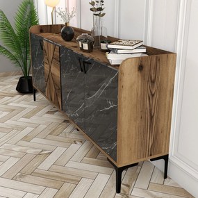 Console Venedik – Walnut Black – 180 cm x 78 cm x 35 cm