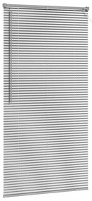 Persiana de Janela com cortinas Manual Prata 85 x 175 cm Alumínio
