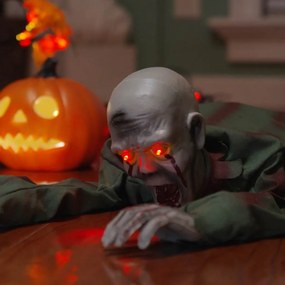 vidaXL Zumbi Rastejante de Halloween Verde 112 x 25.5 x 21.5 cm