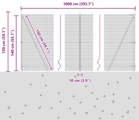 Cerca de Arame Soldado com 7 Postes Flangeados 1,4x10 m Aço Galvanizad