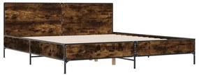 Estrutura de cama 200x200 cm derivados madeira/metal