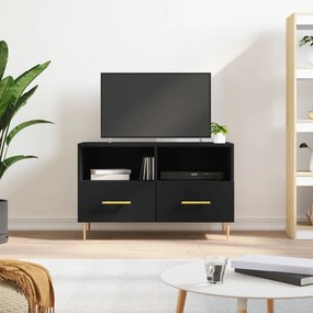 vidaXL Móvel p/ TV 80x36x50 cm derivados de madeira preto