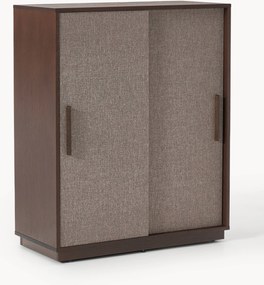 Cómoda alta em madeira com frente estofada Wisp