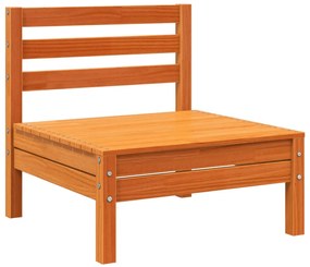 8pcs conj. sofás jardim c/ almofadões pinho maciço castanho mel