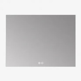 Espelho De Parede Retangular 120x90 Cm Para Casa De Banho Com Luz Led E Antivapor Riben Transparente - Sklum