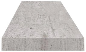 Prateleira de parede suspensa 90x23,5x3,8 cm MDF cinza cimento