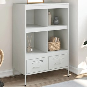 vidaXL Móvel alto 68x39x101,5 cm aço branco