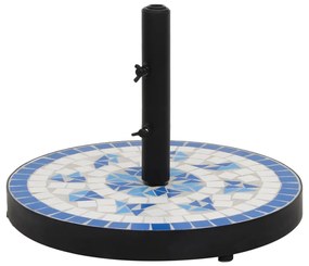 vidaXL Base p/ guarda-sol redonda 12 kg azul e branco